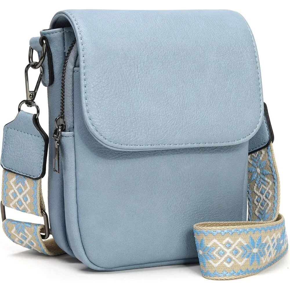 Mini Crossbody Bag Women PU Leather Small Cell Phone Wallet Organizer